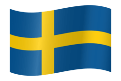 Vlag van Zweden - Golvend