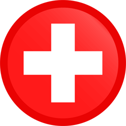 Vlag van Zwitserland - Knop Rond
