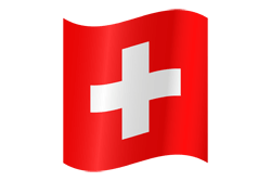 Flagge der Schweiz - Winken