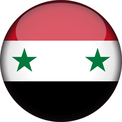 Flagge Syriens - 3D Runde