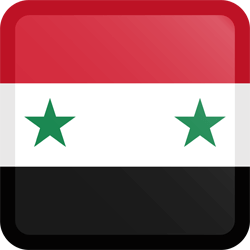 Drapeau de la Syrie - Bouton Carré
