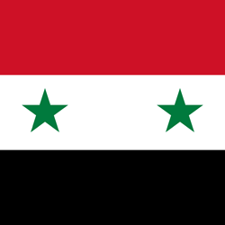 Drapeau de la Syrie - Carré