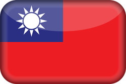 Flagge von Taiwan - 3D