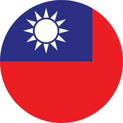 Vlag van Taiwan - de vlag van de Republiek China - Rond