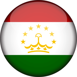 Drapeau du Tadjikistan - 3D Rond