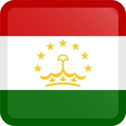 Vlag van Tadzjikistan - Knop Vierkant