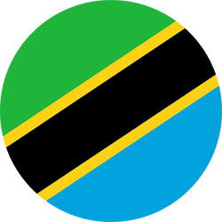 Drapeau de la Tanzanie - Rond