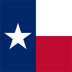 Flagge von Texas - Quadrat