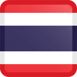 Vlag van Thailand - Knop Vierkant