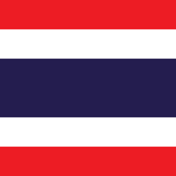 Drapeau de la Taïlande - Carré