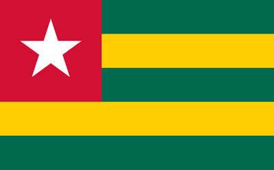 Vlag van Togo - de vlag van de Republiek Togo - Origineel