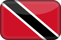 Flagge von Trinidad und Tobago - 3D