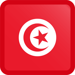 Drapeau de la Tunisie - Bouton Carré