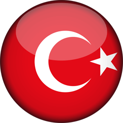 Drapeau de la Turquie - 3D Rond