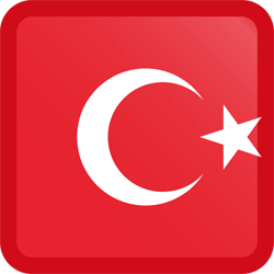Drapeau de la Turquie - Bouton Carré