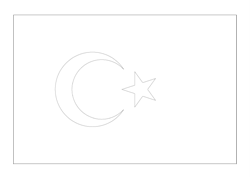 Flagge der Türkei - A4