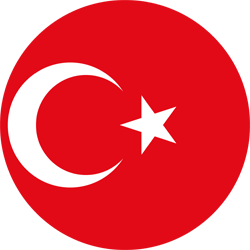 Drapeau de la Turquie - Rond