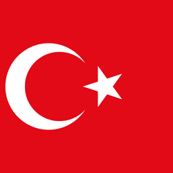 Flagge der Türkei - Quadrat