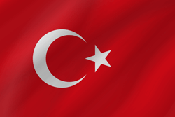 Vlag van Turkije - Golf