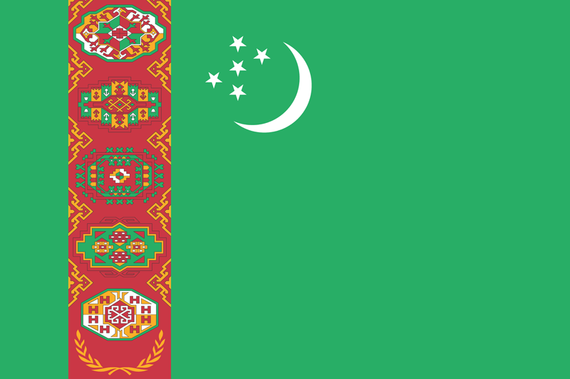 Set complet drapeau Turkménistan