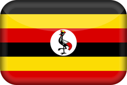 Flagge von Uganda - 3D