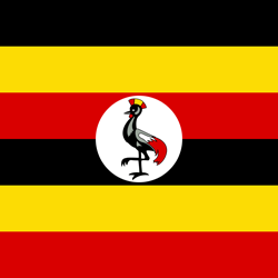 Flagge von Uganda - Quadrat