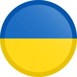 Drapeau de l'Ukraine - Bouton Rond