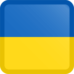 Drapeau de l'Ukraine - Bouton Carré