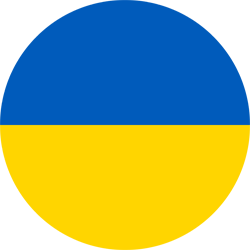 Drapeau de l'Ukraine - Rond