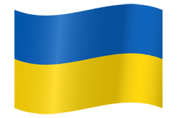 Flagge der Ukraine - Winken