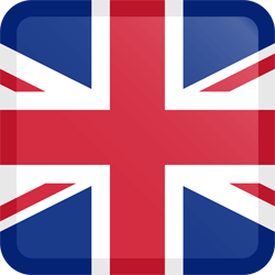 Flag of the United Kingdom - Flag of the United Kingdom of Great Britain and Northern Ireland - Button Square