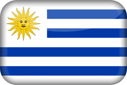 Flagge von Uruguay - 3D
