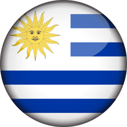 Vlag van Uruguay - 3D Rond