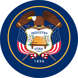 Vlag van Utah - Rond