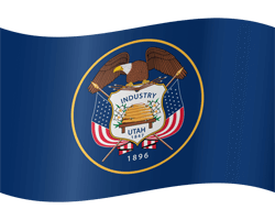 Flag of Utah - Waving