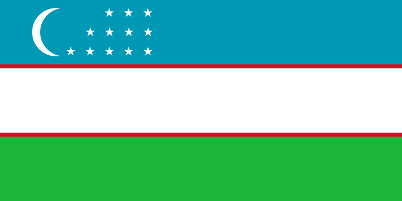 Set complet drapeau Ouzbékistan