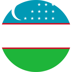 Flag of Uzbekistan - Round