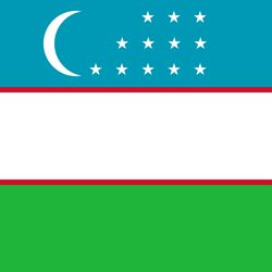 Vlag van Oezbekistan - Vierkant