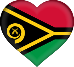Flagge von Vanuatu - Herz 3D