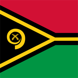 Drapeau de la Vanuatu - Carré