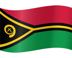 Flagge von Vanuatu - Winken