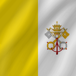 Flag of Vatican City - Flag of the Holy See - Wave