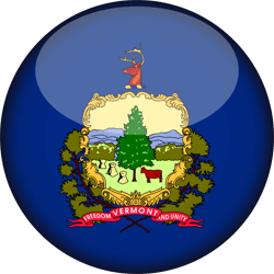 Flagge von Vermont - 3D Runde