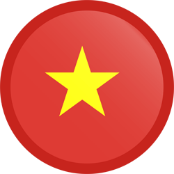 Flagge von Vietnam - Knopf Runde