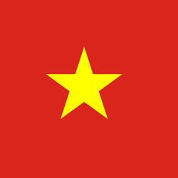 Vlag van Vietnam - Vierkant