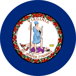 Flag of Virginia - Round