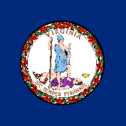 Vlag van Virginia - Vierkant
