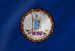 Flagge von Virginia - Welle