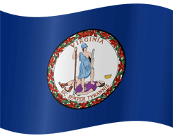 Flag of Virginia - Waving