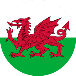 Drapeau du Pays de Galles - Rond
